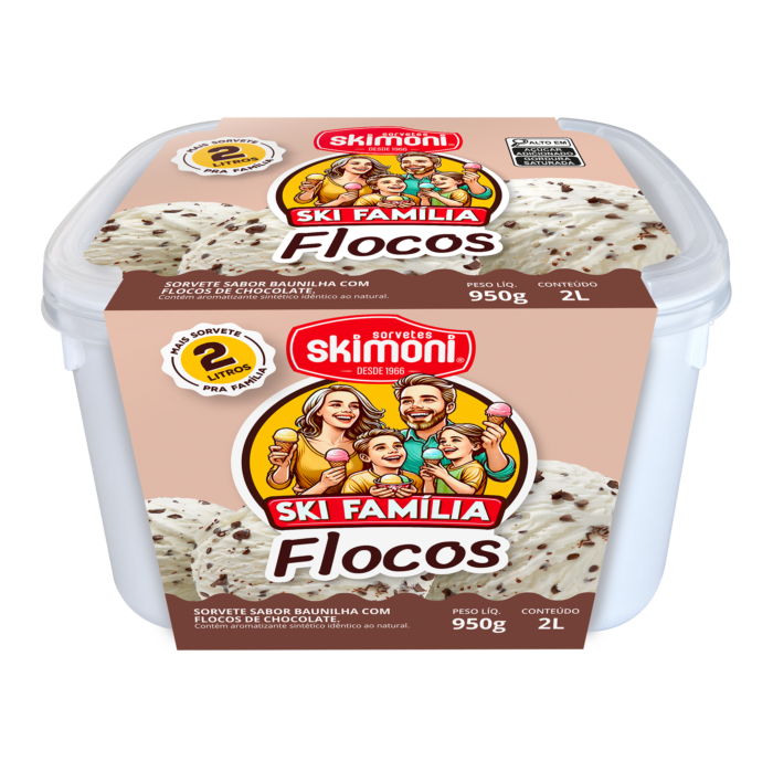 Flocos – Ski Família – Pote 2L